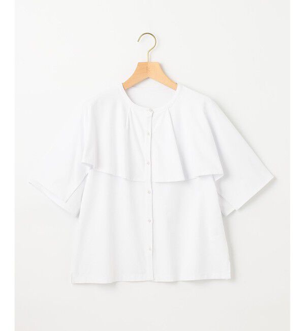 組曲「【洗える】ブラウスライクジャージーポンチョライク カットソー」|Tシャツ・カットソー|