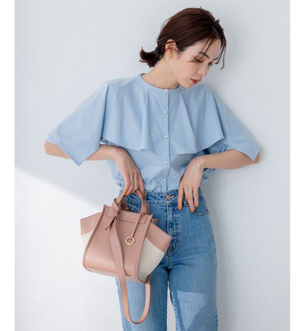 組曲「【洗える】ブラウスライクジャージーポンチョライク カットソー」|Tシャツ・カットソー|