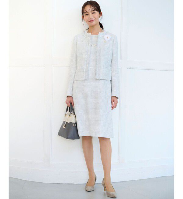 組曲「【KUMIKYOKU NAVY】ラメループモールツイード ワンピース」|ワンピース|