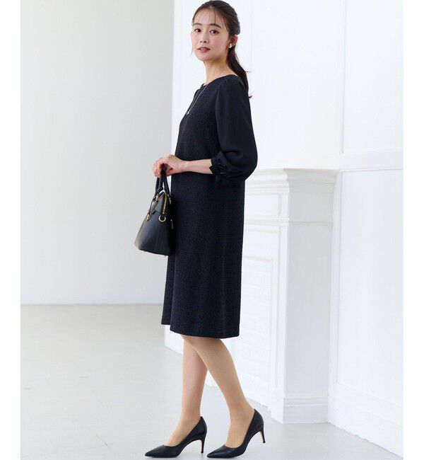 組曲「【KUMIKYOKU NAVY】ラメループモールツイード ワンピース」|ワンピース|