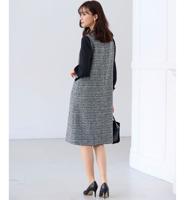 組曲「【KUMIKYOKU NAVY】ラメループモールツイード ワンピース」|ワンピース|