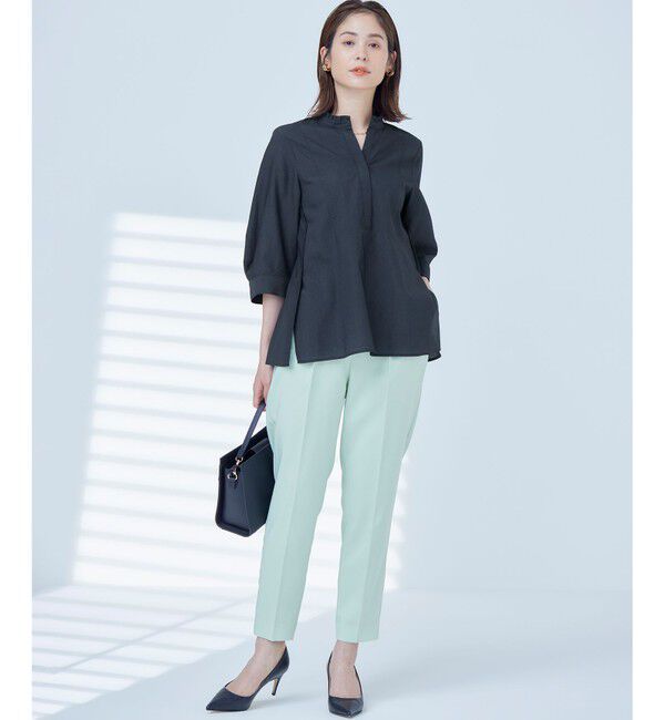 組曲「【WEB限定】ナイロンレーヨン スキッパーブラウス」|シャツ・ブラウス|