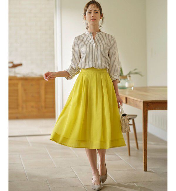 組曲「【WEB限定】ナイロンレーヨン スキッパーブラウス」|シャツ・ブラウス|