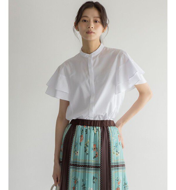 組曲「コットンレーヨンシャーティング ブラウス」|シャツ・ブラウス|アイボリー系