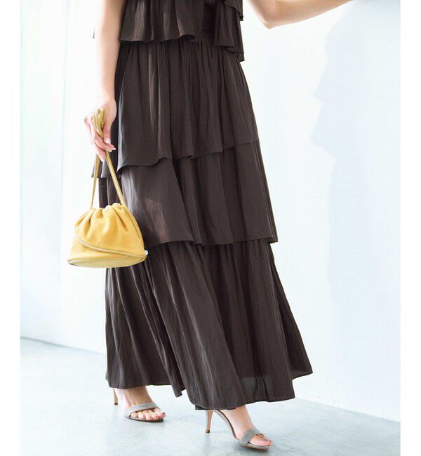 組曲「【入江未悠さんコラボ】ギャザーライトデシンティアード スカート」|スカート|