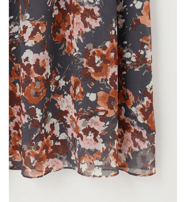 自由区「【洗える】オータムダリアプリント ワンピース」|ワンピース|