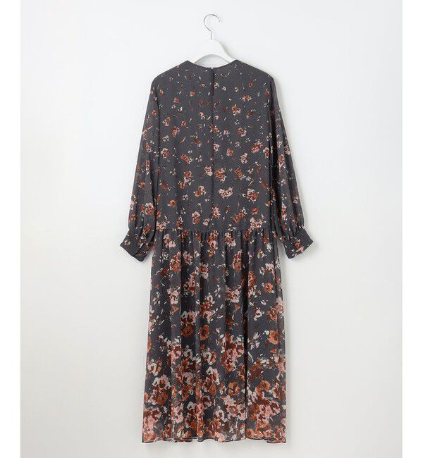 自由区「【洗える】オータムダリアプリント ワンピース」|ワンピース|