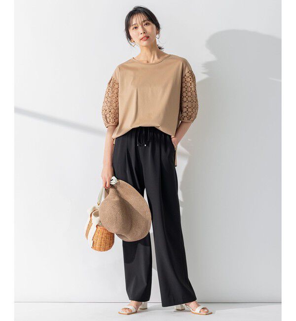 23区「【WEB限定/洗える】2WAYストレッチツイル ワイドパンツ」|その他|