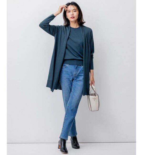 23区「【洗える】サステナブルウール ショールカラー カーディガン」|カーディガン|