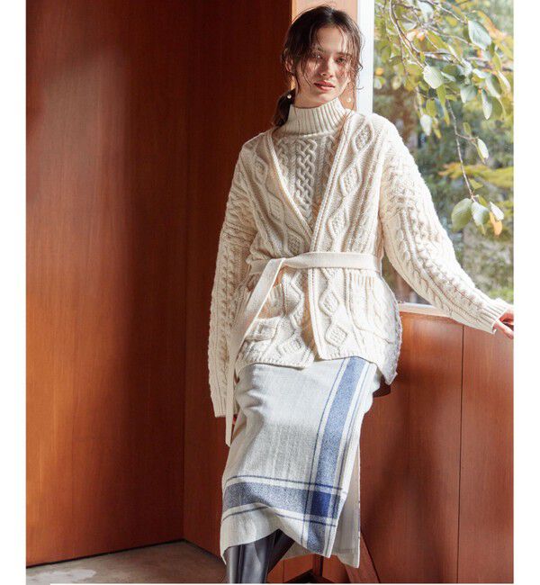 23区「【SLOW/一部店舗限定】アランニット カーディガン」|カーディガン|