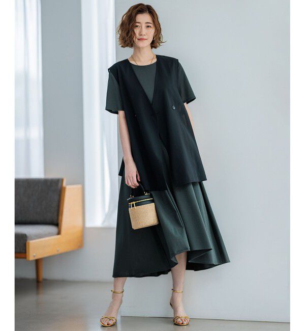 23区「【洗える】シアーマットクロス ジレ」|その他|