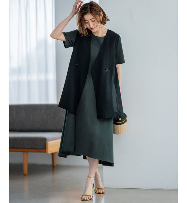 23区「【洗える】シアーマットクロス ジレ」|その他|