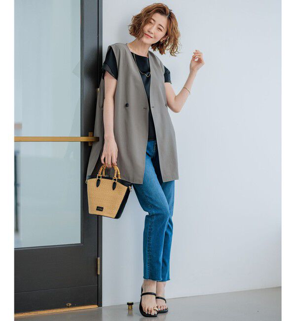 23区「【洗える】シアーマットクロス ジレ」|その他|