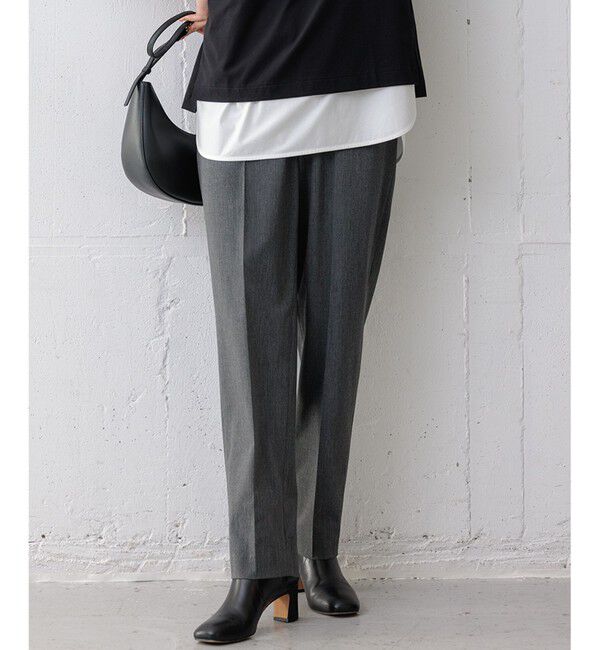 23区「【洗える】ドライ2WAYストレッチ テーパードパンツ」|その他|グレー系