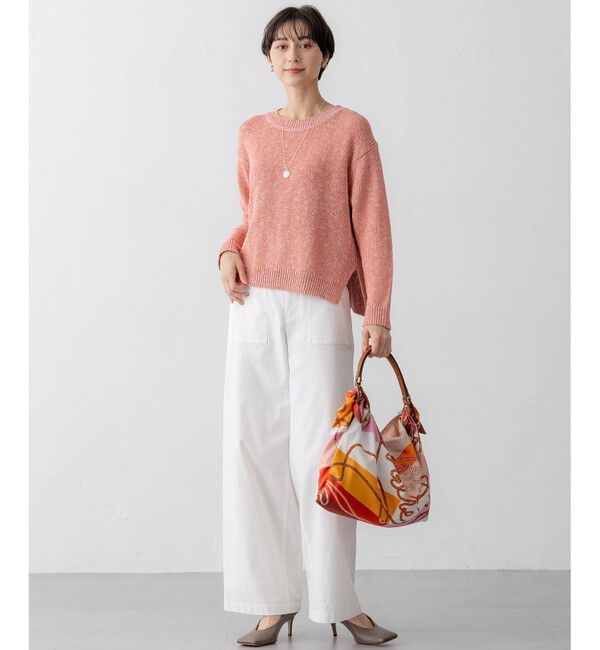 23区「【洗える】スラブツイルストレッチ ワイド パンツ」|その他|