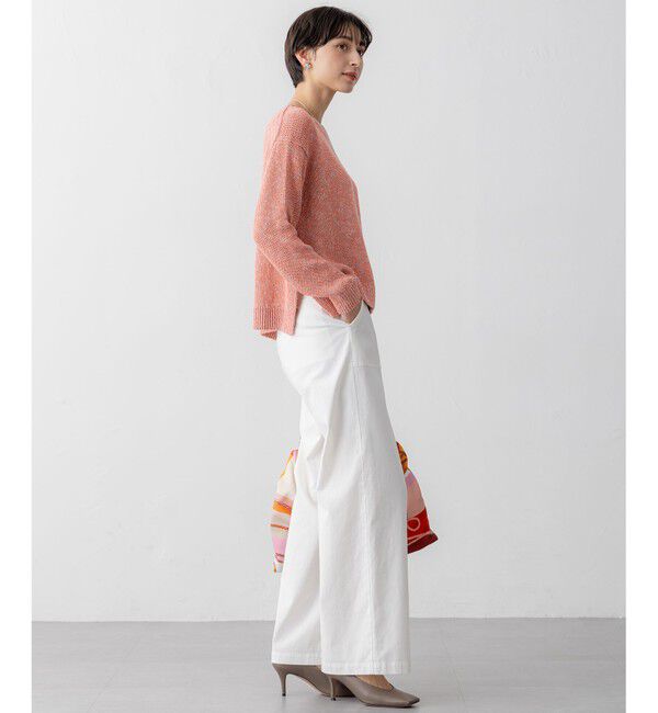 23区「【洗える】スラブツイルストレッチ ワイド パンツ」|その他|