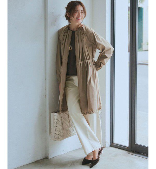 23区「【洗える】スラブツイルストレッチ ワイド パンツ」|その他|