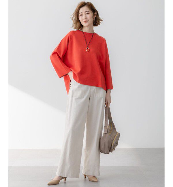 23区「【洗える】スラブツイルストレッチ ワイド パンツ」|その他|