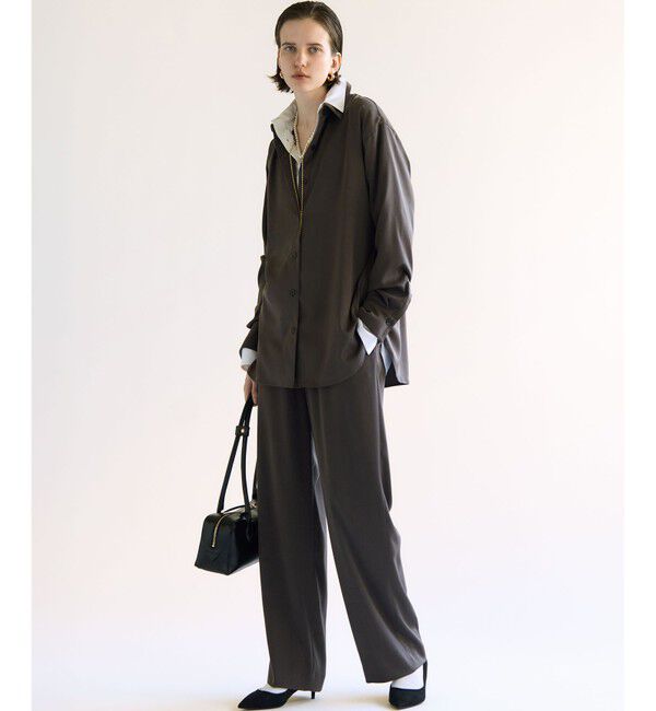 23区「【見上愛さん着用/Oggi10月号掲載/洗える】スエーディーサテン シャツ」|シャツ・ブラウス|