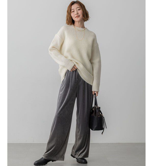 23区「スエード コンビ ドロスト バッグ」|ショルダー・メッセンジャー|