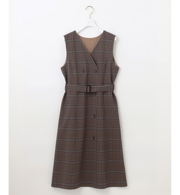 any SiS「【美人百花10月号掲載】リバーシブルチェックラップ ワンピース」|ワンピース|