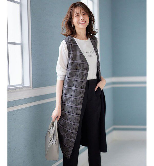 any SiS「【美人百花10月号掲載】リバーシブルチェックラップ ワンピース」|ワンピース|