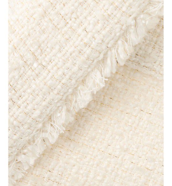 ANY SIS「ツイードノーカラーミドル ジャケット」|ノーカラージャケット|