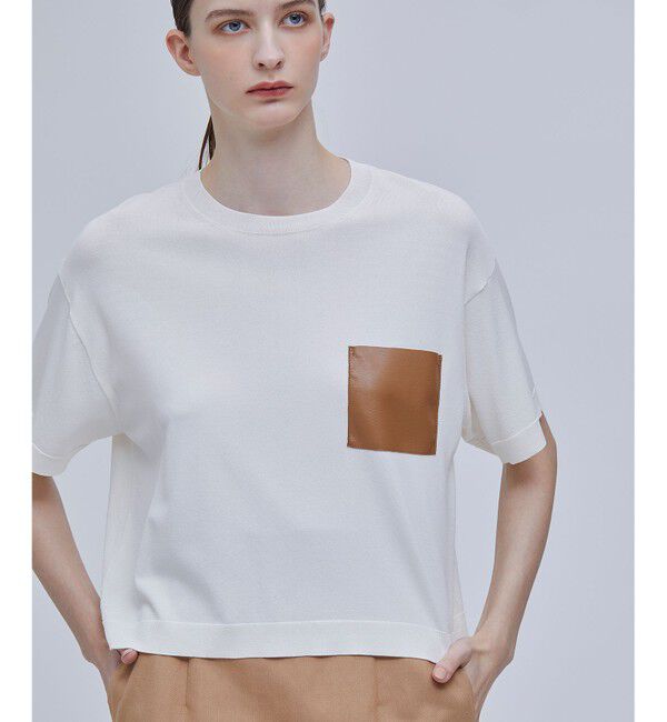 BEIGE,「【上代変更 WEBOFF本部移送済み】 NADIA / ニットTシャツ」|ニット・セーター|