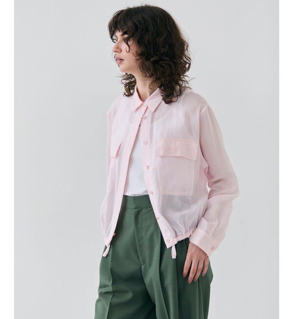 BEIGE,「【洗える・Precious 6月号掲載】PAULINE / ビックポケットドロストリネンブラウス」|シャツ・ブラウス|