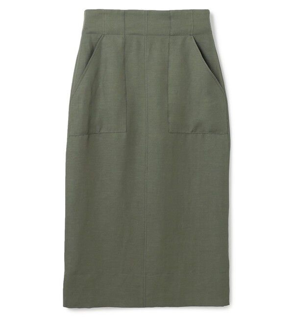 BEIGE,「【洗える】BERNARD / リネンアウトポケットハイウエストスカート」|スカート|