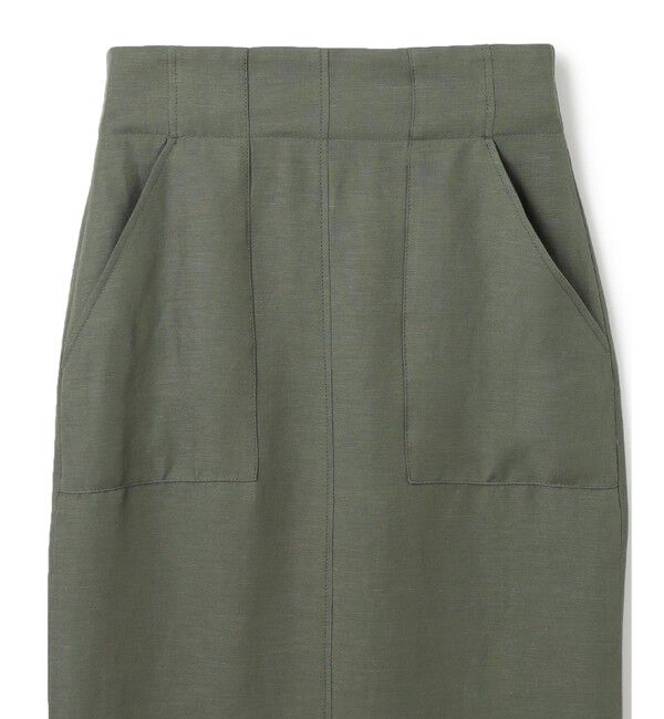 BEIGE,「【洗える】BERNARD / リネンアウトポケットハイウエストスカート」|スカート|