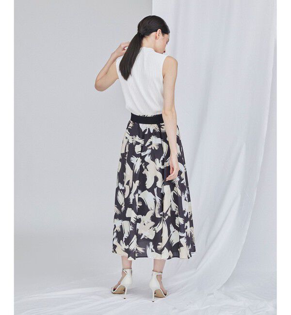  「ペイントプリントニットワンピース」|ワンピース|