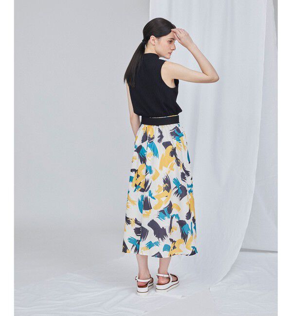  「ペイントプリントニットワンピース」|ワンピース|