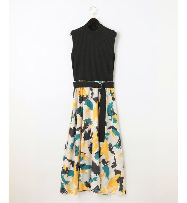  「ペイントプリントニットワンピース」|ワンピース|