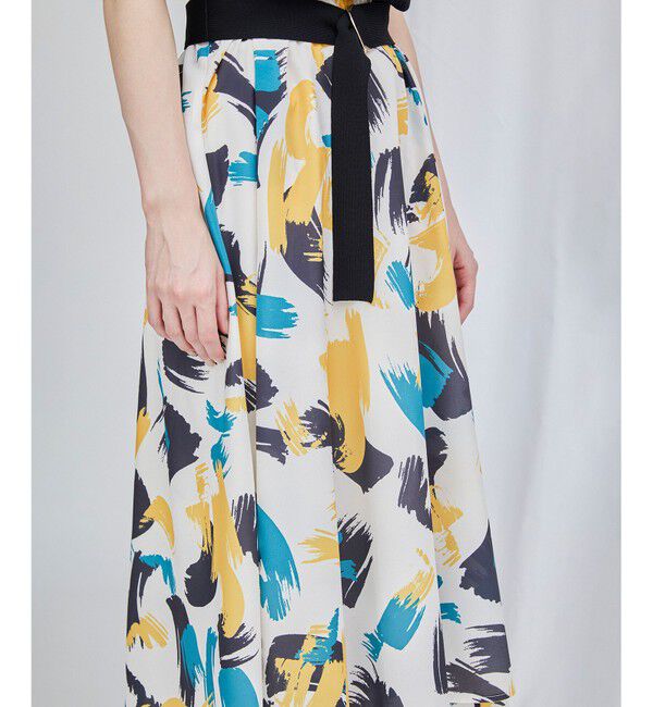  「ペイントプリントニットワンピース」|ワンピース|