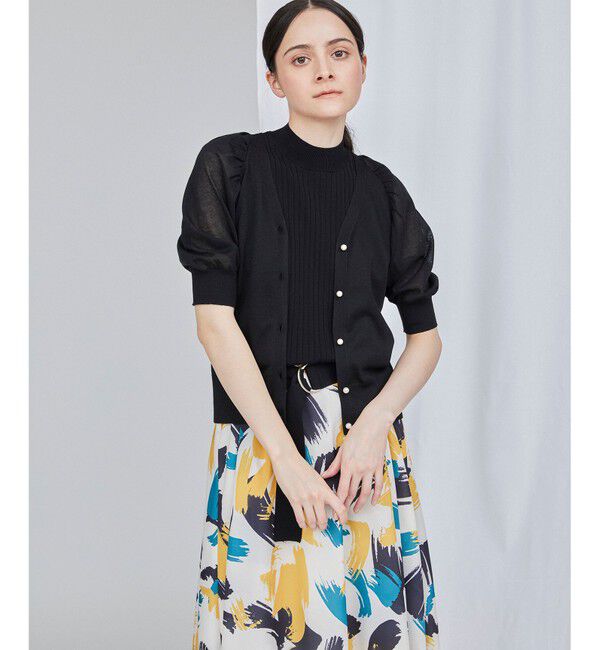  「ペイントプリントニットワンピース」|ワンピース|