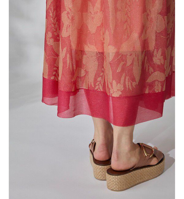  「シアーフラワーJQニットワンピース」|ワンピース|