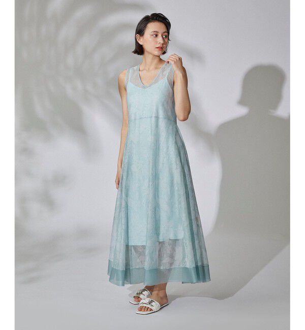  「シアーフラワーJQニットワンピース」|ワンピース|