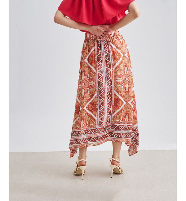 GRACE CONTINENTAL「エスニックプリントフレアスカート」|スカート|