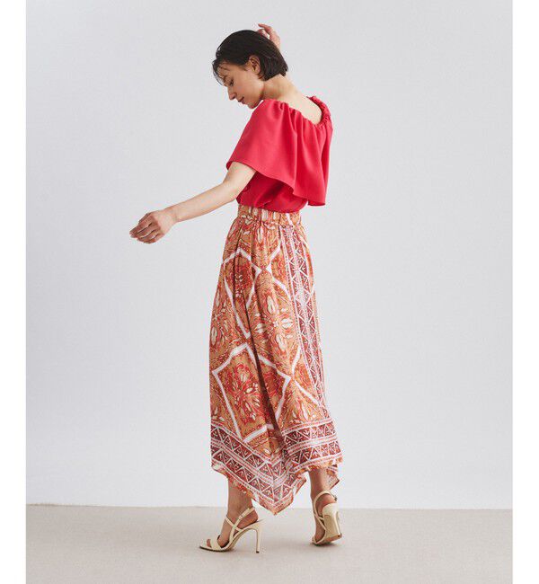 GRACE CONTINENTAL「エスニックプリントフレアスカート」|スカート|