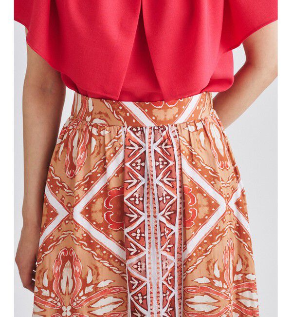 GRACE CONTINENTAL「エスニックプリントフレアスカート」|スカート|