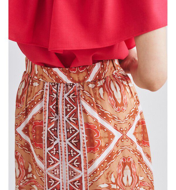 GRACE CONTINENTAL「エスニックプリントフレアスカート」|スカート|