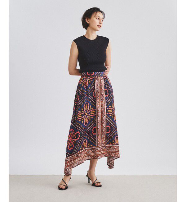 GRACE CONTINENTAL「エスニックプリントフレアスカート」|スカート|