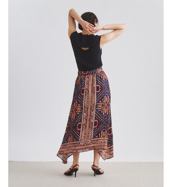 GRACE CONTINENTAL「エスニックプリントフレアスカート」|スカート|