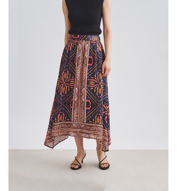 GRACE CONTINENTAL「エスニックプリントフレアスカート」|スカート|