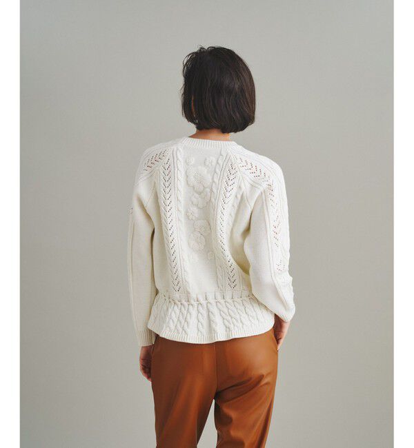  「フローラル刺繍トップ」|ニット・セーター|