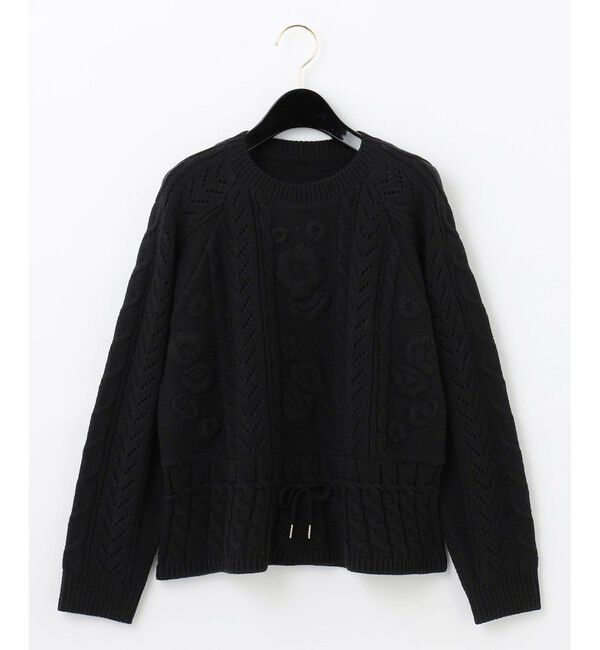  「フローラル刺繍トップ」|ニット・セーター|