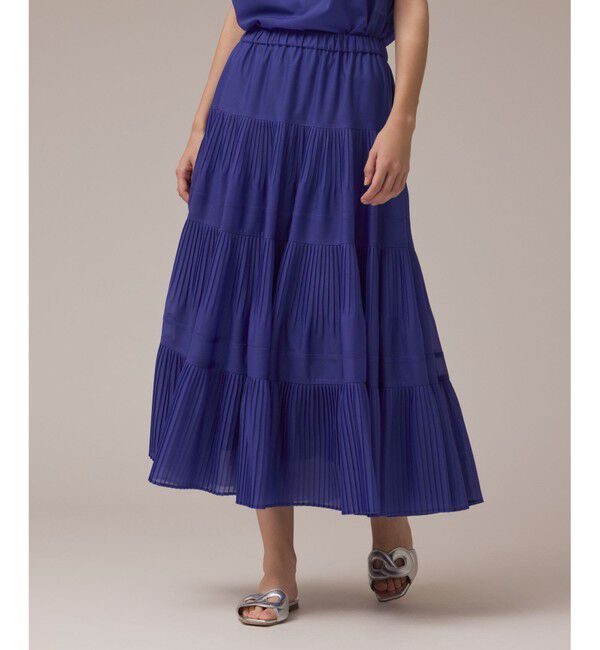 GRACE CONTINENTAL「プリーツティアードスカート」|スカート|