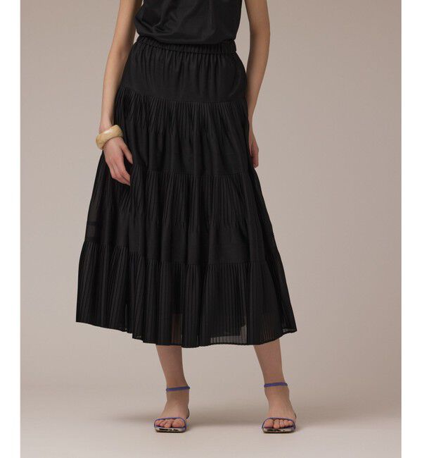 GRACE CONTINENTAL「プリーツティアードスカート」|スカート|