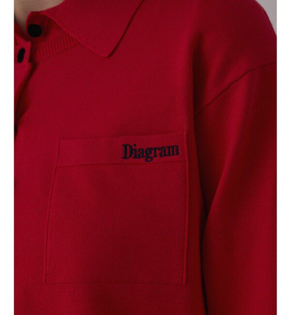 Diagram「バイカラーロゴニットカーディガン」|カーディガン|